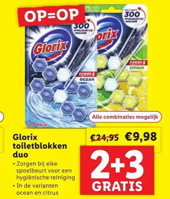 Lidl Glorix toiletblokken duo aanbieding