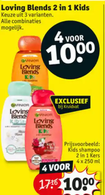 Kruidvat Loving Blends 2in1 Kids 4st aanbieding