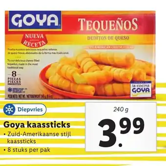 Lidl Goya kaassticks 240g aanbieding