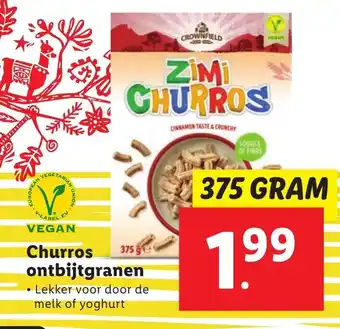 Lidl Churros ontbijtgranen 375g aanbieding