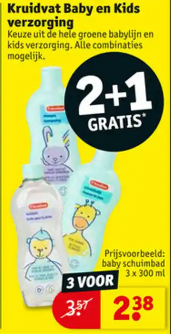 Kruidvat Kruidvat Baby- en kidsverzorging 2+1 aanbieding