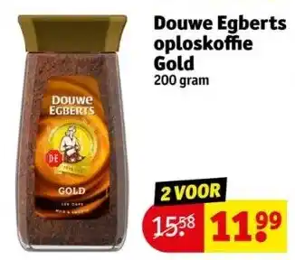 Kruidvat Oploskoffie gold 200 gram aanbieding