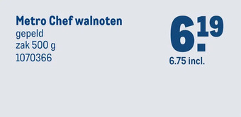 Makro Metro chef walnoten aanbieding