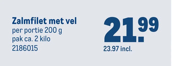 Makro Zalmfilet met vel aanbieding