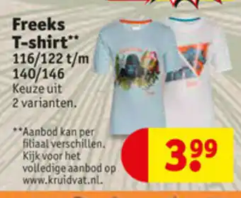 Kruidvat Freeks T-shirt 116/122-140/146 aanbieding