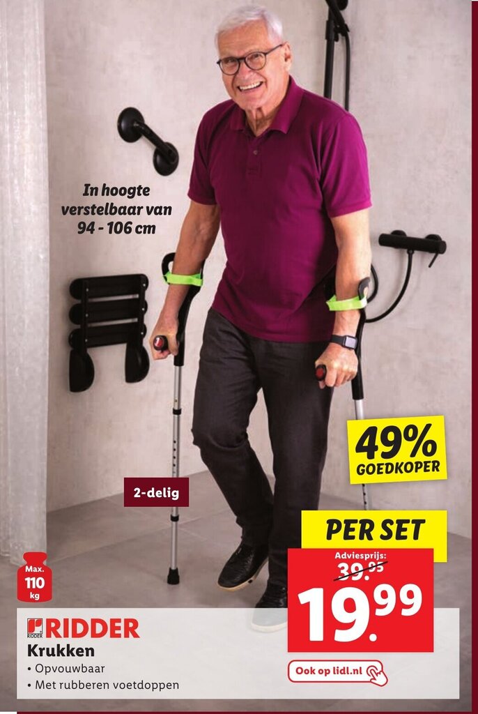 RIDDER Krukken aanbieding bij Lidl