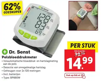 Lidl + Dr. Senst Polsbloeddrukmeter aanbieding