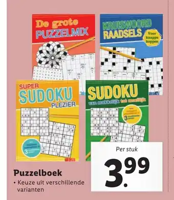 Lidl Puzzelboek aanbieding