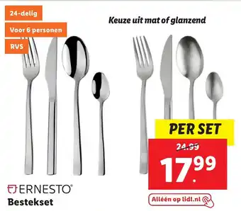 Lidl ERNESTOⓇ Bestekset 24-delig aanbieding