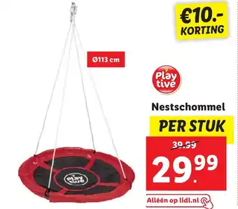 Lidl Nestschommel PER STUK aanbieding