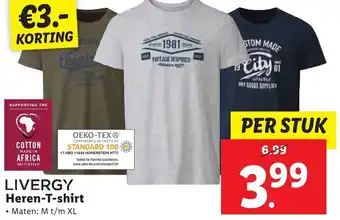 Lidl LIVERGY Heren-T-shirt Maten: M t/m XL aanbieding