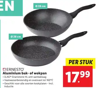 Lidl ERNESTOⓇ Aluminium bak- of wokpan Ø 28 cm aanbieding