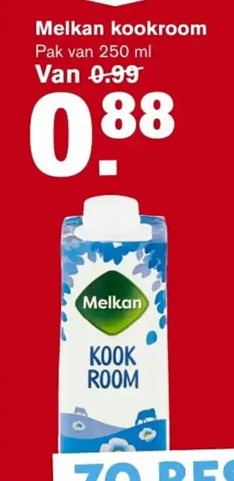 Hoogvliet Melkan kookroom Pak van 250 ml aanbieding