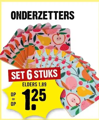 Dirck 3 ONDERZETTERS SET 6 STUKS aanbieding