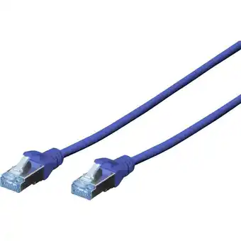 Conrad Digitus dk-1531-005/b rj45 netwerkkabel, patchkabel cat 5e sf/utp 0.50 m blauw 1 stuk(s) aanbieding