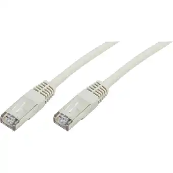 Conrad Digitus dk-1521-100 rj45 netwerkkabel, patchkabel cat 5e f/utp 10.00 m grijs 1 stuk(s) aanbieding