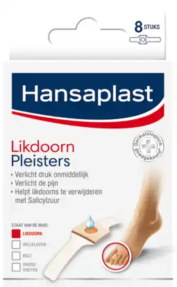 De Online Drogist Hansaplast likdoornpleisters 8st aanbieding