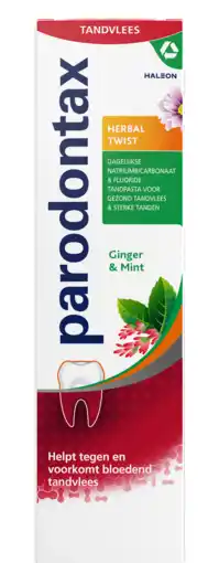 De Online Drogist Parodontax tandpasta herbal twist - dagelijkse tandpasta tegen bloedend tandvlees 75ml aanbieding