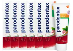 De Online Drogist Parodontax tandpasta herbal twist - voordeelverpakking 6x75ml aanbieding