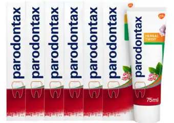De Online Drogist Parodontax tandpasta herbal twist - voordeelverpakking 6x75ml aanbieding
