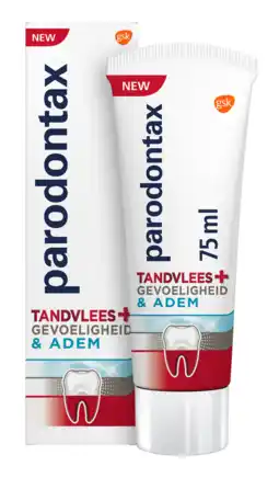 De Online Drogist Parodontax tandvlees+ gevoeligheid & adem tandpasta 75ml aanbieding