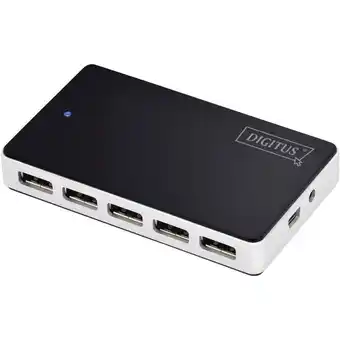 Conrad Digitus da-70229 usb 2.0-hub 10 poorten zwart, zilver aanbieding