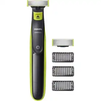 Conrad Philips oneblade qp2520/30 scheerapparaat, baardtrimmer afspoelbaar lichtgroen, donkergrijs aanbieding