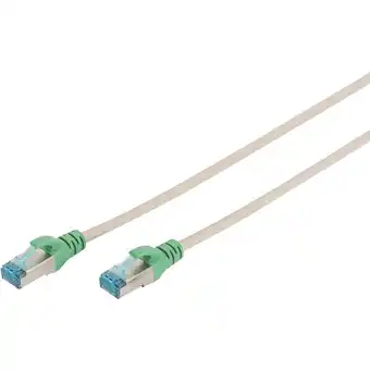 Conrad Digitus rj45 (cross) netwerkkabel aansluitkabel cat 5e f/utp 1.00 m grijs verdraaide paren aanbieding