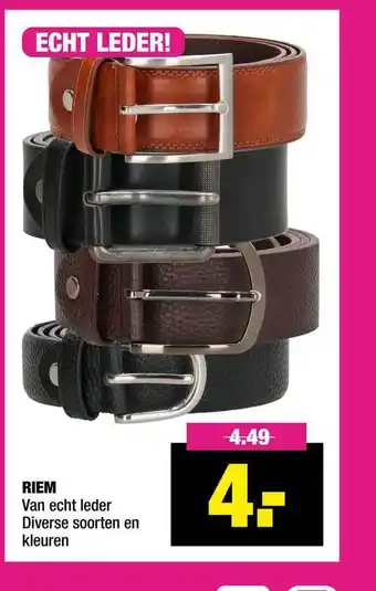 Big Bazar Riem Van Echt Leder aanbieding