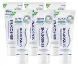 De Online Drogist Sensodyne repair & protect deep repair whitening tandpasta multiverpakking 6x75ml aanbieding