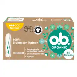 De Online Drogist Ob o.b. organic tampons normal 16st aanbieding