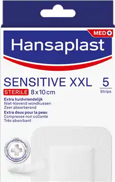 De Online Drogist Hansaplast pleisters sensitive xxl steriel 5st aanbieding