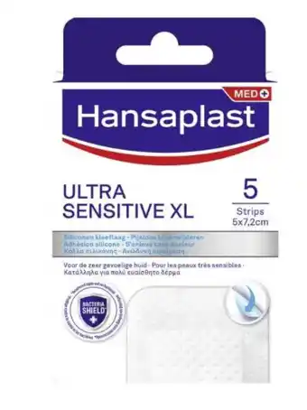 De Online Drogist Hansaplast ultra sensitive xl wondpleister 5st aanbieding