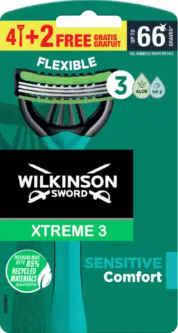 De Online Drogist Wilkinson xtreme 3 sensitive wegwerpscheermesjes 6st aanbieding