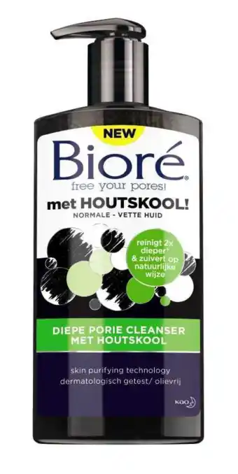 De Online Drogist Biore cleanser houtskool 200ml aanbieding