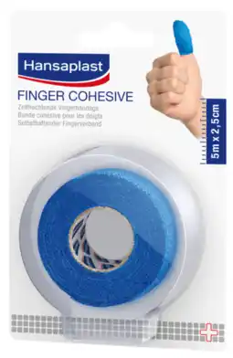 De Online Drogist Hansaplast finger cohesive 5m x 2.5cm 1st aanbieding