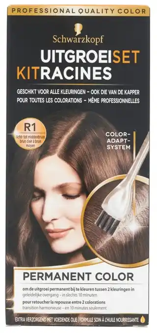 De Online Drogist Schwarzkopf vital colors schwarzkopf uitgroeiset r1 licht- tot middenbruin 1st aanbieding