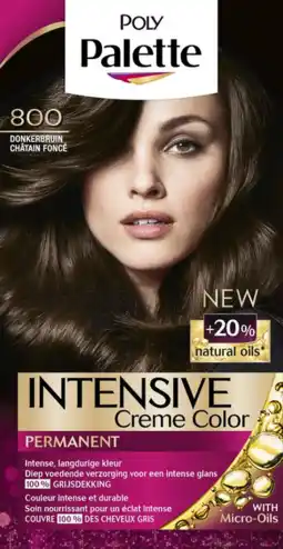 De Online Drogist Poly palette intensive crème color 800 donkerbruin 115ml aanbieding