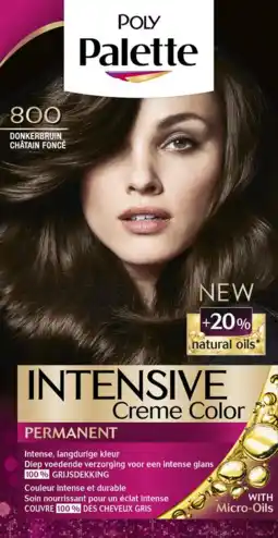 De Online Drogist Poly palette intensive crème color 800 donkerbruin 115ml aanbieding