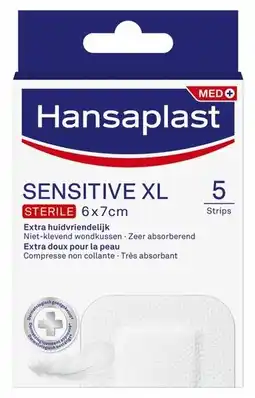 De Online Drogist Hansaplast sensitive xl 6cm x 7cm 5st aanbieding