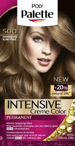 De Online Drogist Poly palette intensive crème color 500 donkerblond 115ml aanbieding