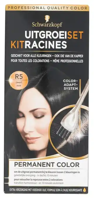 De Online Drogist Schwarzkopf vital colors schwarzkopf uitgroeiset r5 zwart 1st aanbieding