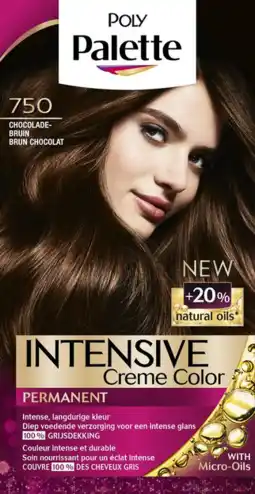 De Online Drogist Poly palette intensive crème color 750 chocoladebruin 115ml aanbieding