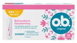 De Online Drogist Ob original tampons normal 16st aanbieding