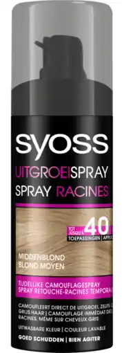 De Online Drogist Syoss middenblond uitgroeispray 120ml aanbieding