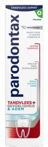 De Online Drogist Parodontax whitening tandvlees + gevoeligheid & adem tandpasta 75ml aanbieding