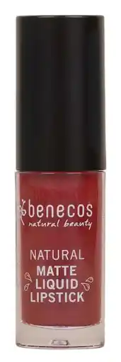 De Online Drogist Benecos natural matte liquid lipstick bloody berry 5ml aanbieding