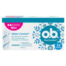 De Online Drogist Ob procomfort tampons mini 32st aanbieding