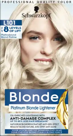 De Online Drogist Schwarzkopf blonde l101 platinum zilver blond 50ml aanbieding