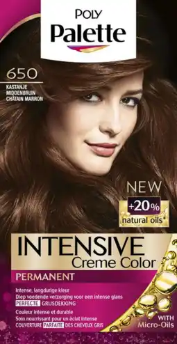 De Online Drogist Poly palette intensive crème color 650 kastanje middenbruin 115ml aanbieding